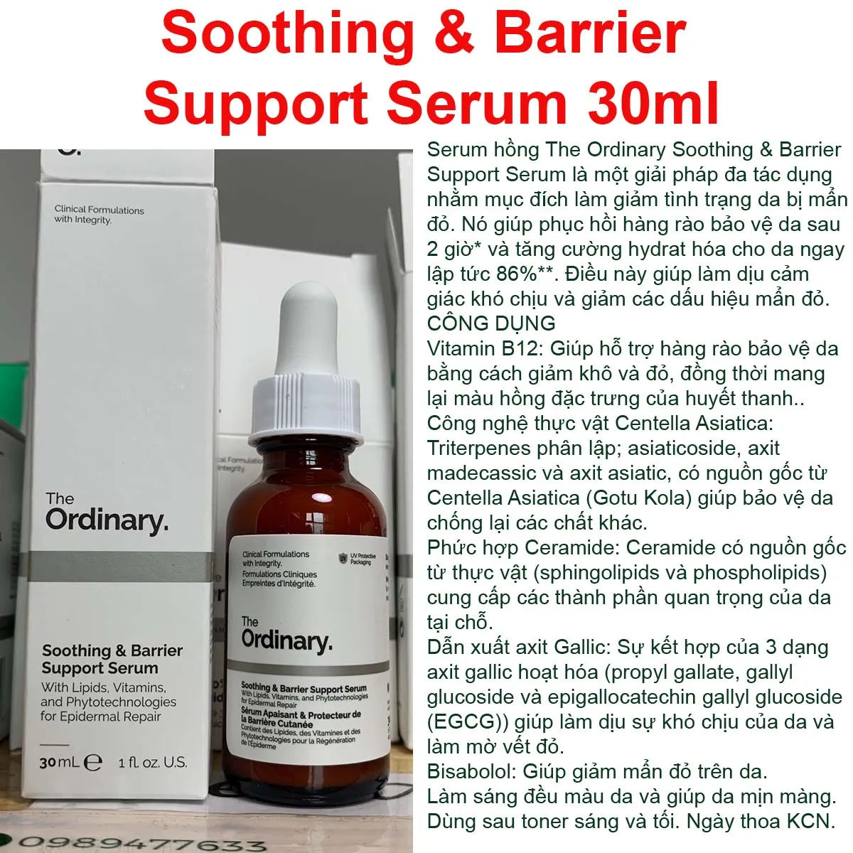 Serum The Ordinary Soothing & Barrier Support Serum