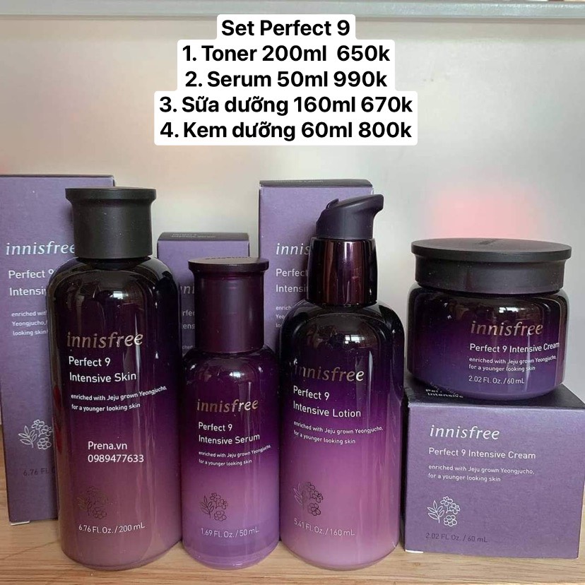 Hinh ảnh SET DƯỠNG DA CAO CẤP CHỐNG LÃO HÓA INNISFREE PERFECT 9 INTENSIVE FULL SIZE