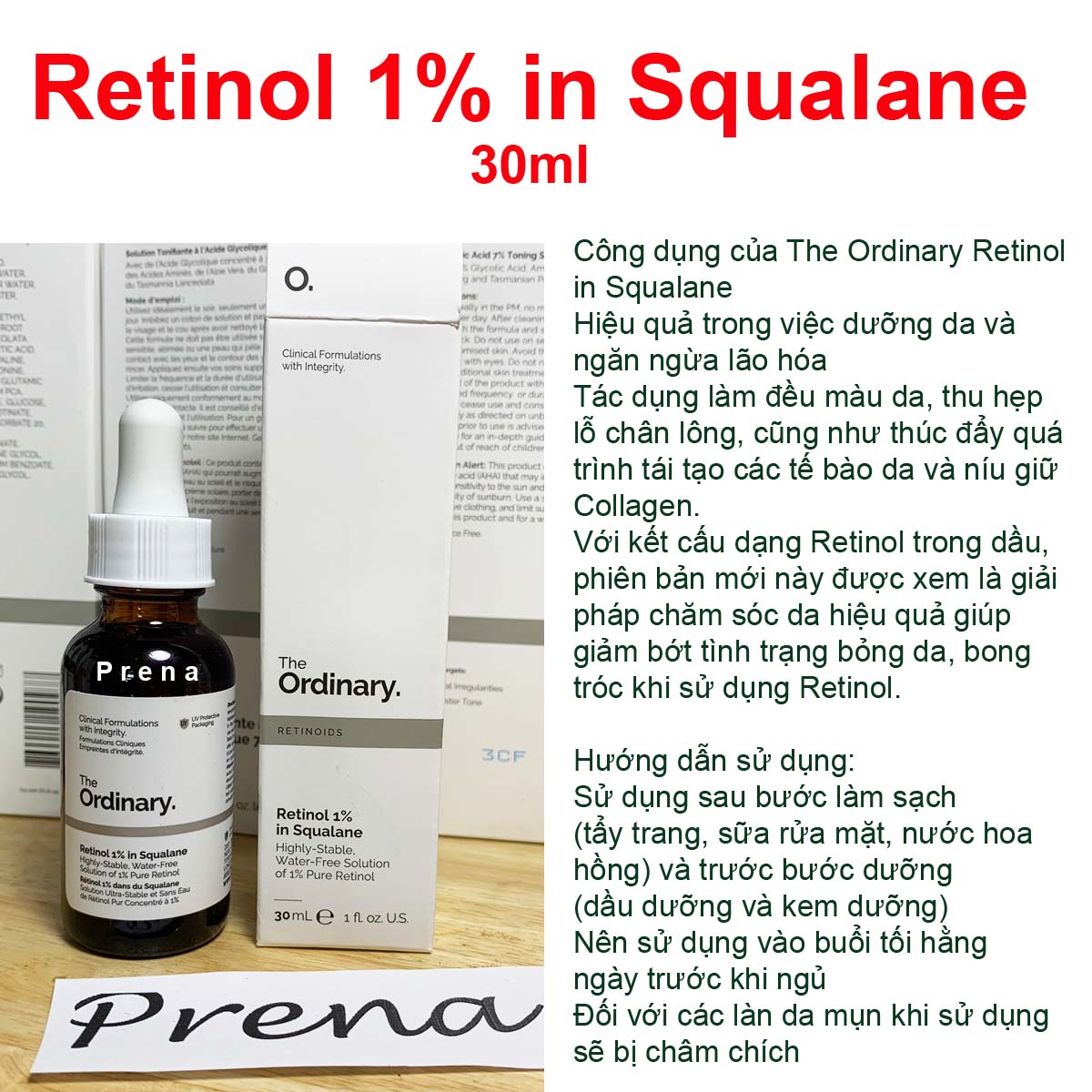 Tinh chất chống lão hóa The Ordinary Retinol 1%