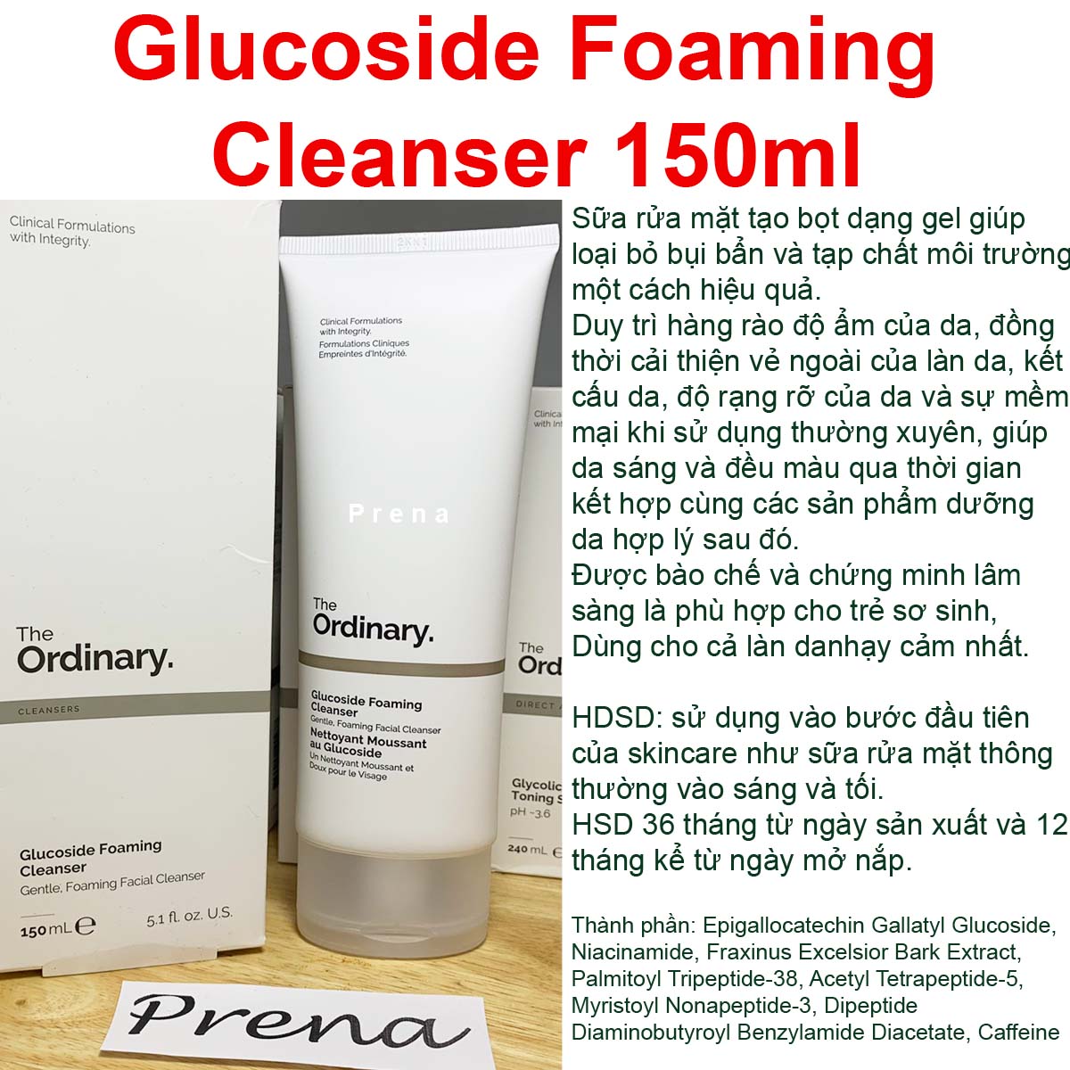 Hinh ảnh Sữa rửa mặt Glucoside Foaming Cleanser và Glucolipid Cream Cleanser (150ml)